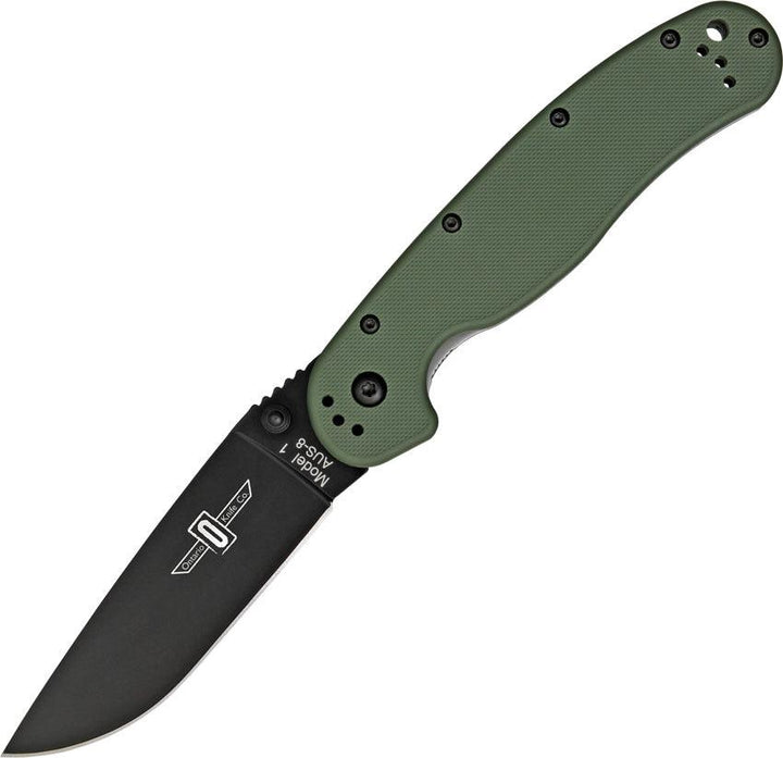 Ontario Rat I OD Green Nylon Black AUS-8 - Knives.mx