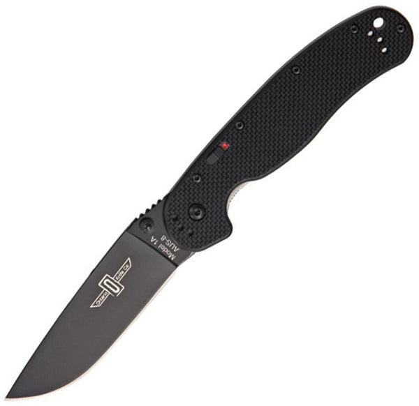 Ontario RAT IA BP Linerlock A/O Black G10 Black AUS-8 - Knives.mx