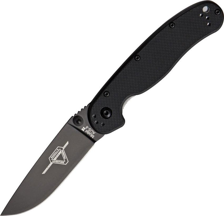 Ontario RAT II Folder Black Nylon Black AUS-8 - Knives.mx