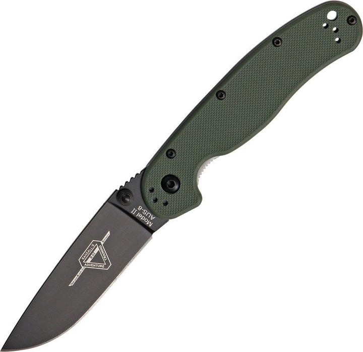 Ontario RAT II Folder OD Green Nylon Black AUS-8 - Knives.mx