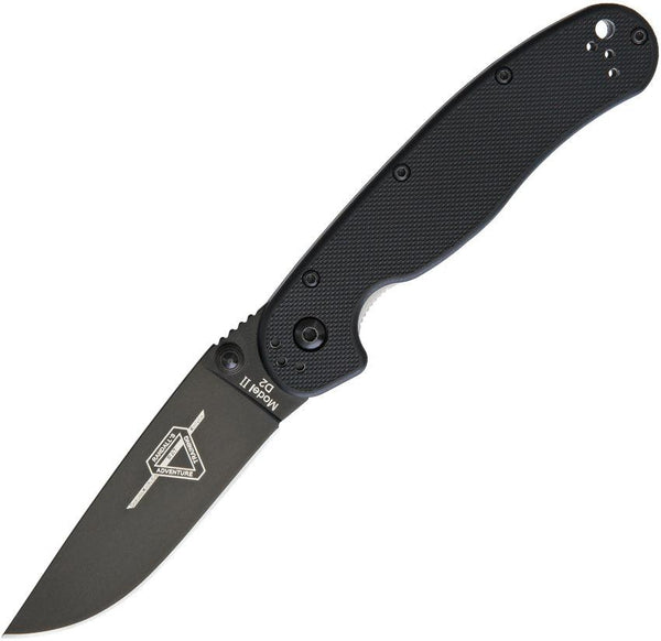 Ontario RAT II Linerlock Blackout G10 D2 Steel - Knives.mx