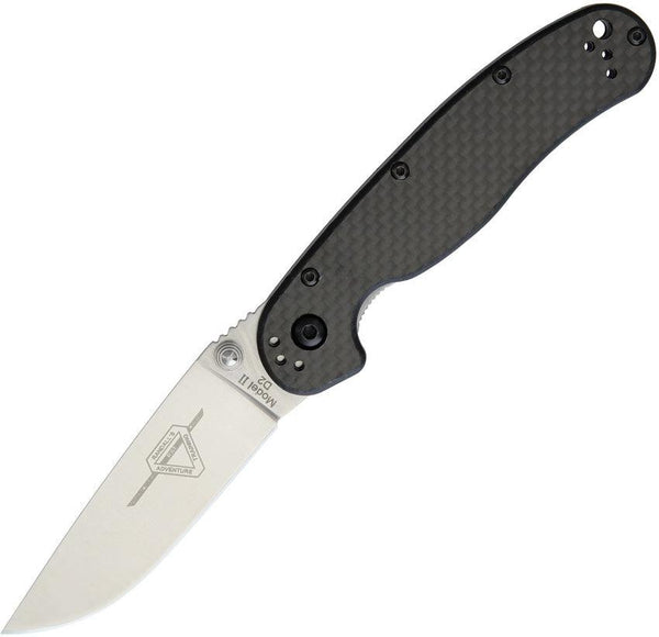 Ontario RAT II Linerlock Carbon Fiber Satin D2 - Knives.mx