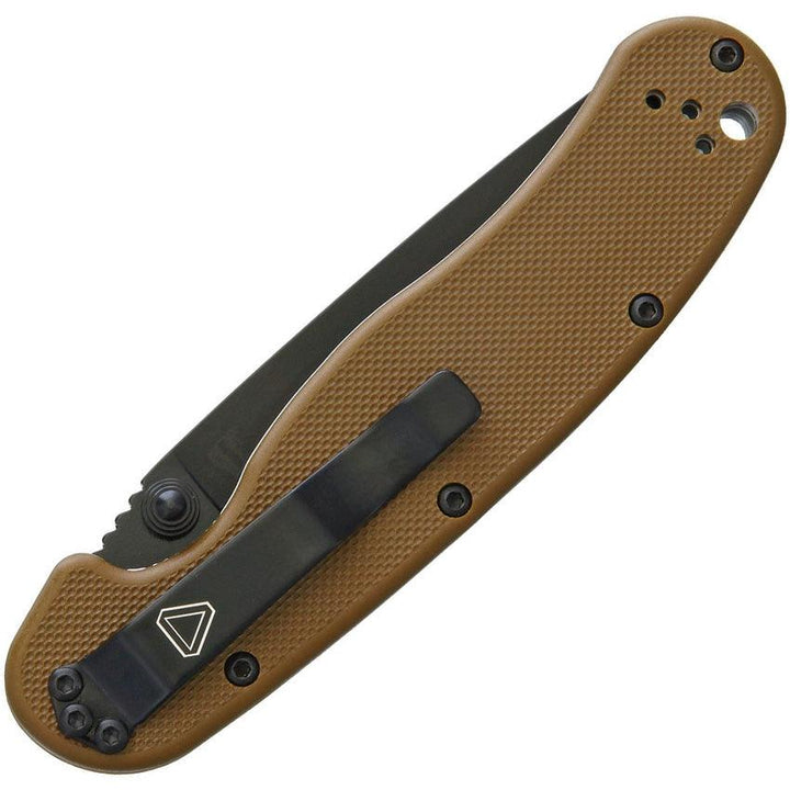 Ontario RAT II Linerlock Coyote Brown G10 Black D2 - Knives.mx