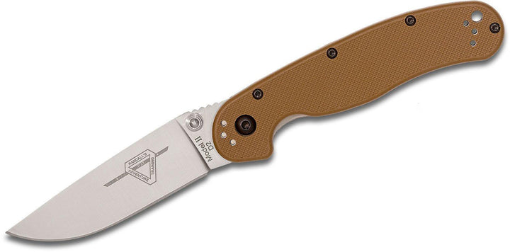 Ontario RAT II Linerlock Coyote Brown G10 Satin D2 - Knives.mx