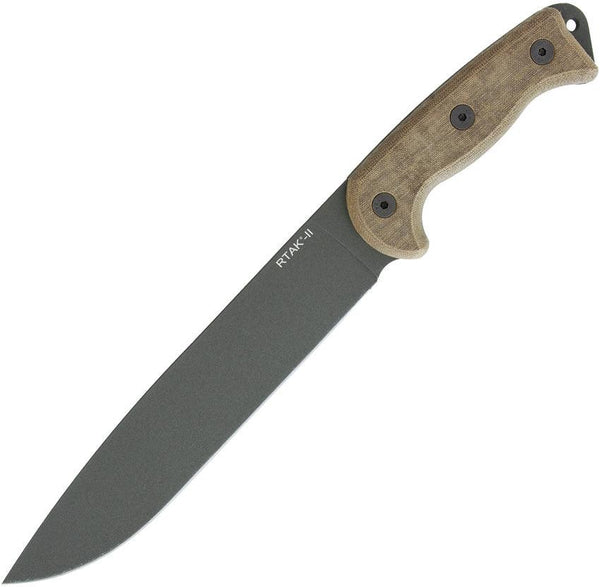 Ontario RTAK-II Nylon Sheath Green Linen Micarta Powder Coated Carbon Steel - Knives.mx