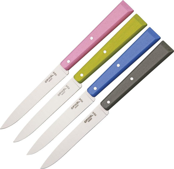 Opinel Table Knife Four Piece Set Wood Colors Satin 12C27 Sandvik - Knives.mx