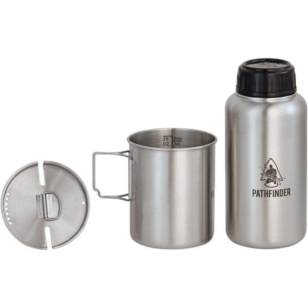 Pathfinder Bottle and Nesting Cup Set/ Set Botella 32oz(946ml) y Taza 25oz (700ml) - Knives.mx