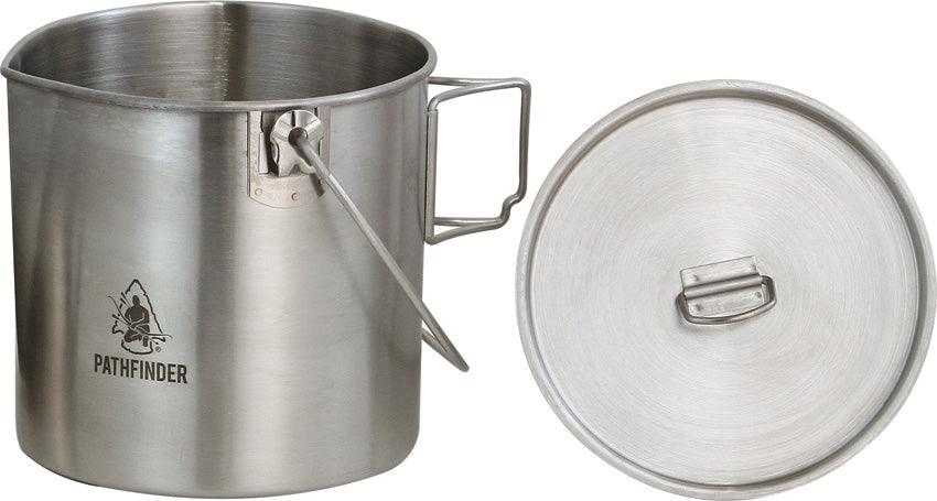 Pathfinder Stainless Bush Pot / Olla Camping Inoxidable 64 oz 1.89 L - Knives.mx