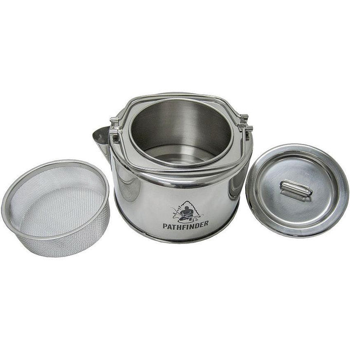 Pathfinder Stainless Kettle 1.2L/ Hervidor Camping Inoxidable 40oz 1.2 L - Knives.mx