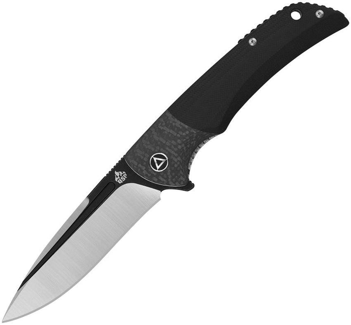 QSP Knife Harpyie Linerlock Black G10 & Carbon Fiber Satin CPM S35VN - Knives.mx