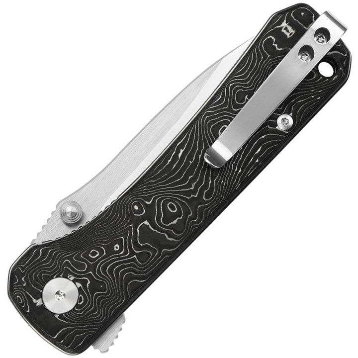 QSP Knife Hawk Linerlock Aluminum Foil CF Satin S35VN - Knives.mx