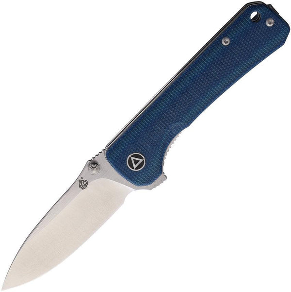 QSP Knife Hawk Linerlock Blue Micarta 14C28N Sandvik - Knives.mx