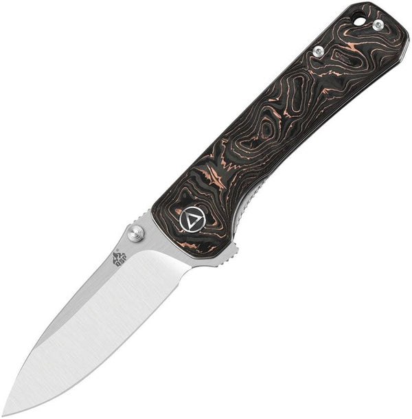 QSP Knife Hawk Linerlock Copper Foil CF Satin S35VN - Knives.mx