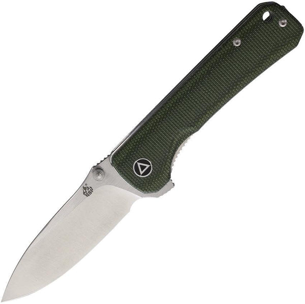 QSP Knife Hawk Linerlock Green Micarta 14C28N Sandvik - Knives.mx