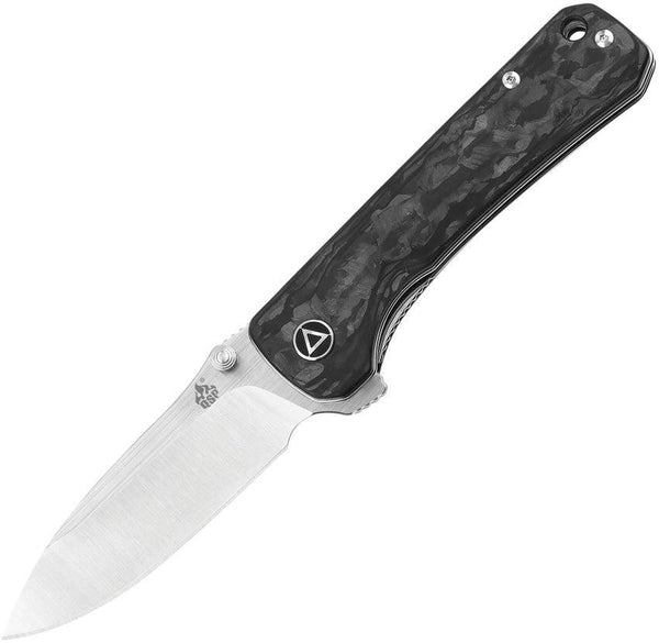 QSP Knife Hawk Linerlock Shredded CF CPM S35VN - Knives.mx