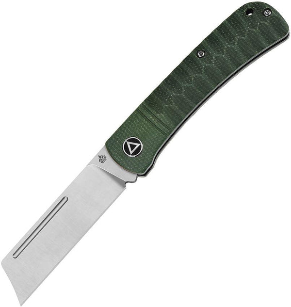 QSP Knife Hedgehog Slip Joint Green Micarta Satin 14C28N Sandvik - Knives.mx