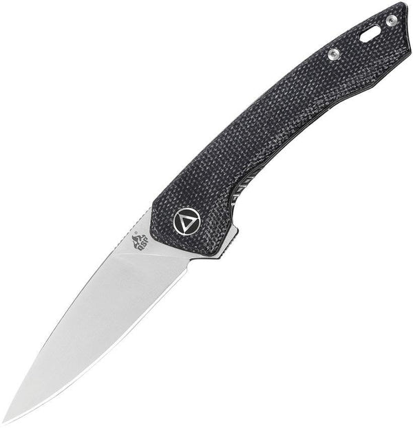 QSP Knife Leopard Linerlock Black Micarta 14C28N Sandvik - Knives.mx