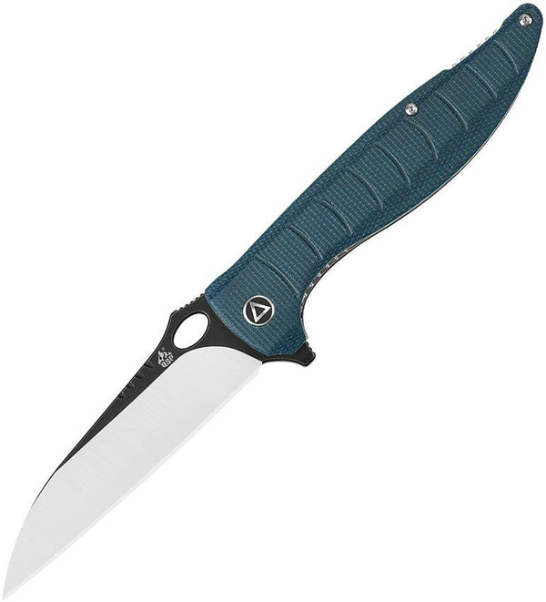 QSP Knife Locust Linerlock Blue Micarta Two Tone 154CM - Knives.mx