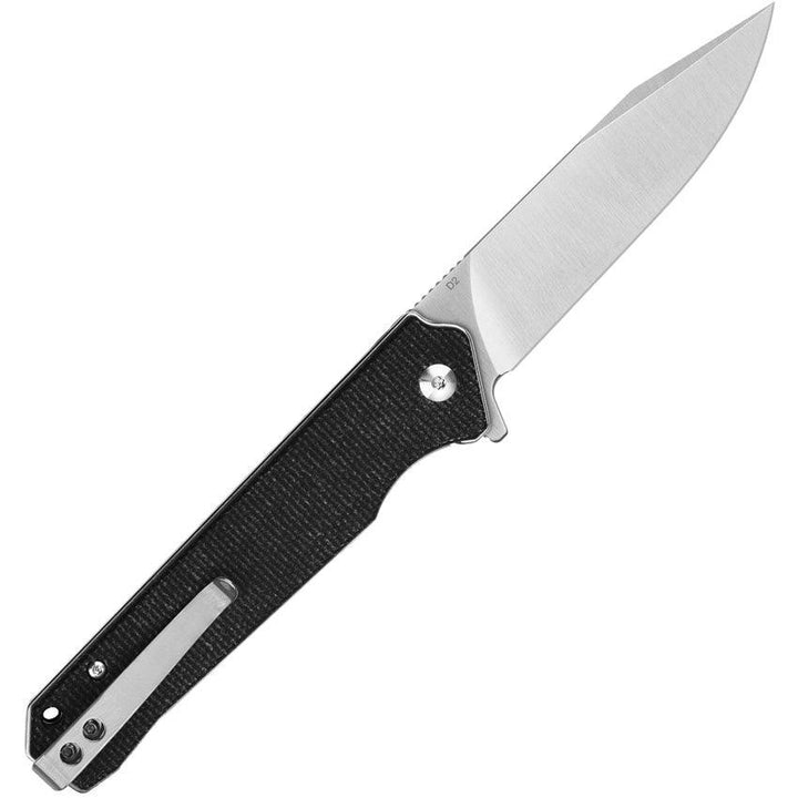 QSP Knife Mamba Linerlock Black Micarta Satin D2 - Knives.mx