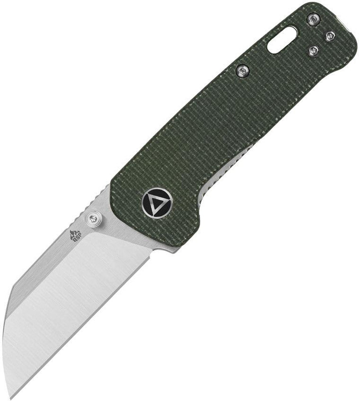 QSP Knife Mini Penguin Linerlock Green Micarta Satin 14C28N Sandvik - Knives.mx