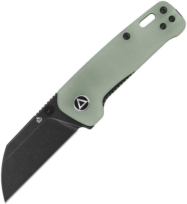 QSP Knife Mini Penguin Linerlock Jade G10 Black Stonewash 14C28N Sandvik - Knives.mx