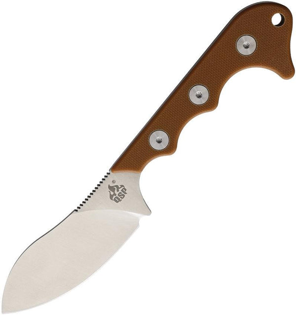 QSP Knife Neckmuk Neck Knife Brown G10 D2 - Knives.mx