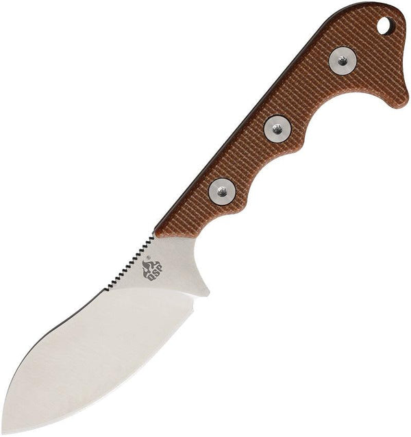 QSP Knife Neckmuk Neck Knife Brown Micarta D2 - Knives.mx