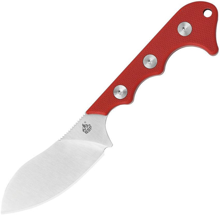 QSP Knife Neckmuk Neck Knife Red G10 Satin D2 - Knives.mx