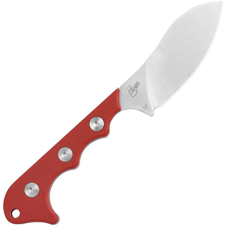 QSP Knife Neckmuk Neck Knife Red G10 Satin D2 - Knives.mx