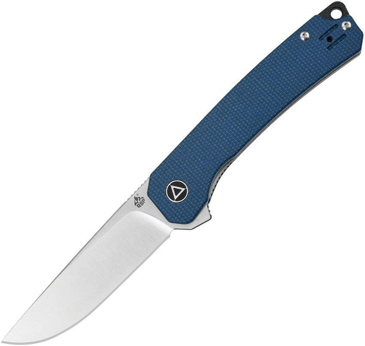 QSP Knife Osprey Linerlock Blue Micarta Satin 14C28N Sandvik - Knives.mx