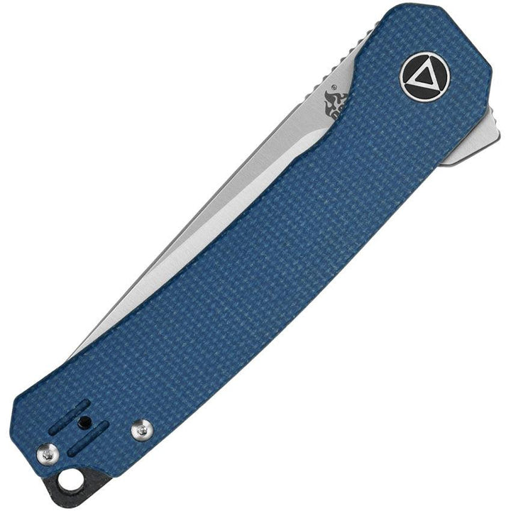 QSP Knife Osprey Linerlock Blue Micarta Satin 14C28N Sandvik - Knives.mx