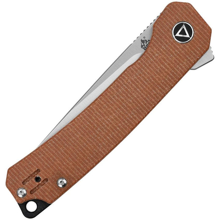 QSP Knife Osprey Linerlock Brown Micarta Satin 14C28N Sandvik - Knives.mx