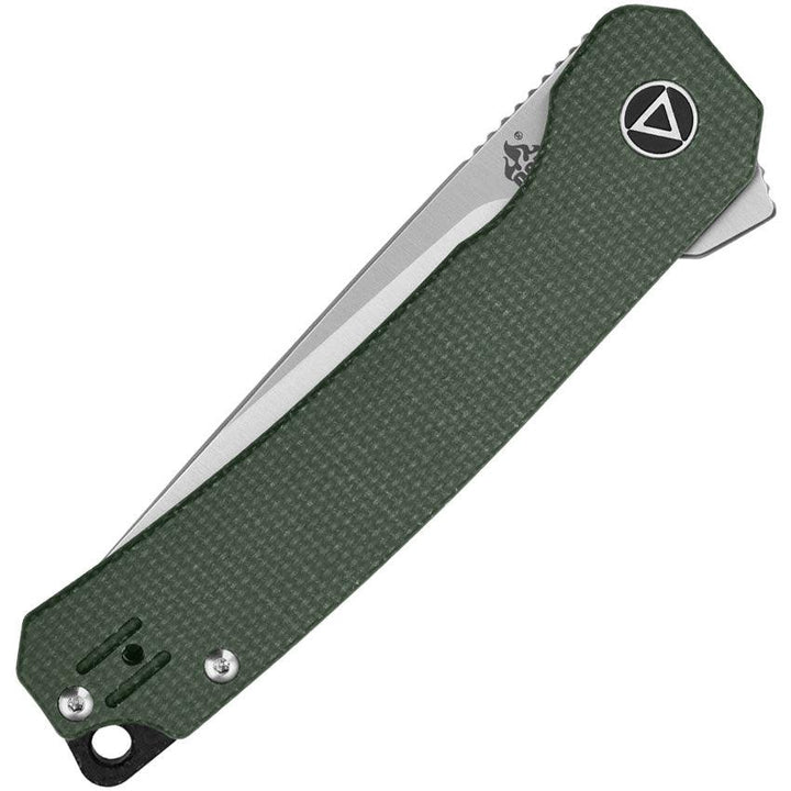 QSP Knife Osprey Linerlock Green Micarta Satin 14C28N Sandvik - Knives.mx