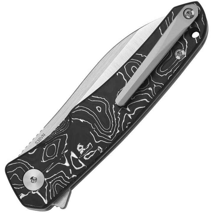 QSP Knife Otter Linerlock Aluminum Foil CF Satin S35VN - Knives.mx