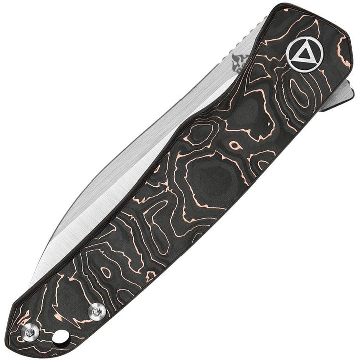 QSP Knife Otter Linerlock Copper Foil CF Satin S35VN - Knives.mx