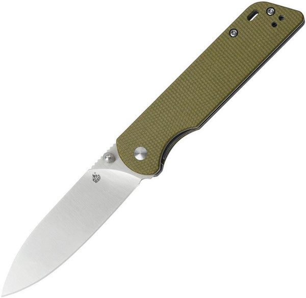 QSP Knife Parrot Linerlock Light Green Micarta D2 - Knives.mx