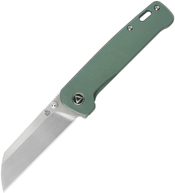 QSP Knife Penguin Linerlock Green Titanium Stonewash 154CM - Knives.mx