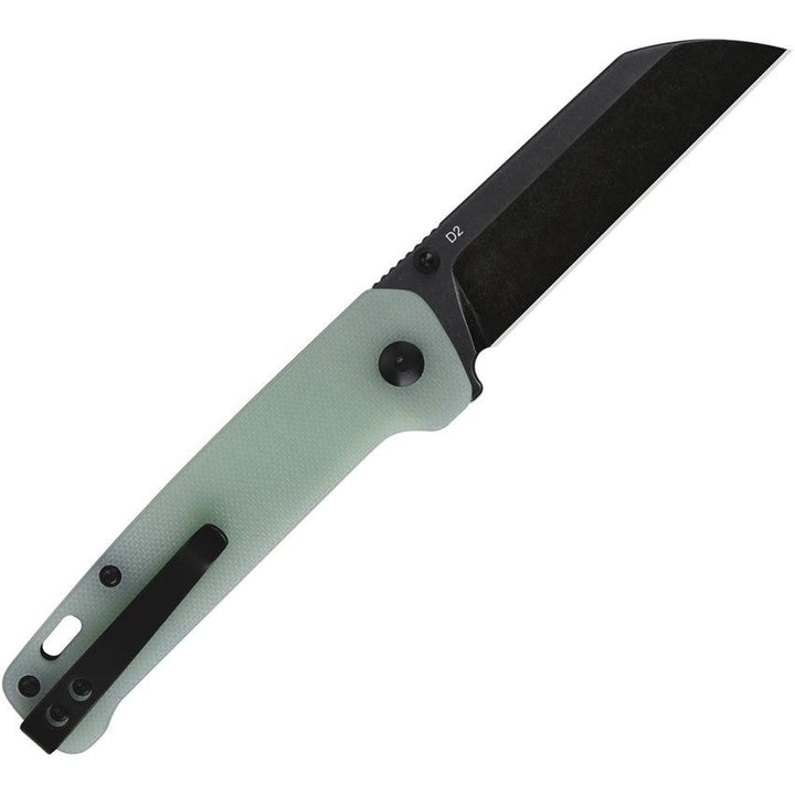 QSP Knife Penguin Linerlock Jade G10 Black D2 - Knives.mx