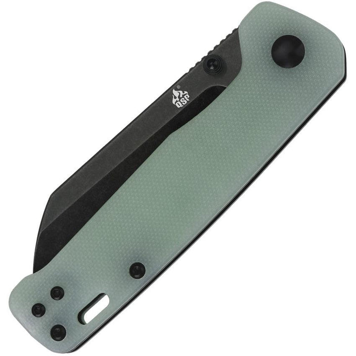 QSP Knife Penguin Linerlock Jade G10 Black D2 - Knives.mx