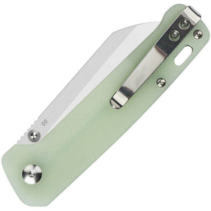 QSP Knife Penguin Linerlock Jade G10 Satin D2 - Knives.mx