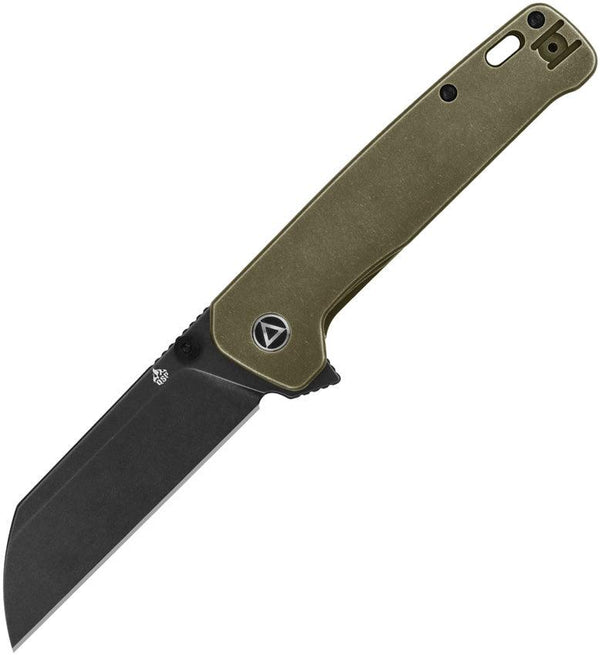 QSP Knife Penguin Plus Linerlock Bronze Anodized Titanium Black Stonewash CPM-20CV - Knives.mx