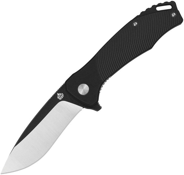 QSP Knife Raven Linerlock Black Sculpted G10 Two Tone D2 - Knives.mx