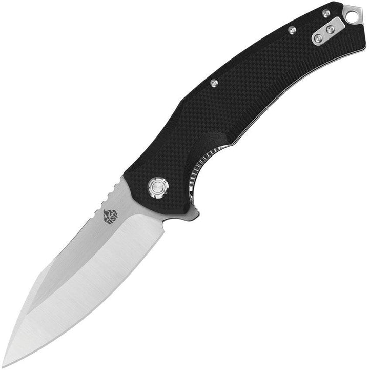 QSP Knife Snipe Linerlock Black Textured G10 Satin D2 - Knives.mx