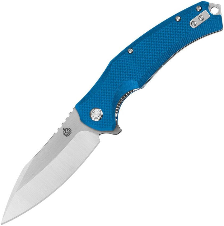 QSP Knife Snipe Linerlock Blue Textured G10 Satin D2 - Knives.mx