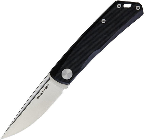 Real Steel Luna Lite Slip Joint Black G10 D2 - Knives.mx