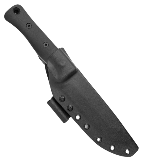 Reiff Knives F6 Leuku Survival Knife Black G10 Acid Stonewash CPM 3V (kydex sheath) - Knives.mx