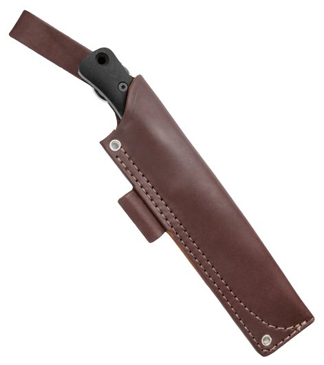 Reiff Knives F6 Leuku Survival Knife Coyote Tan G10 Acid Stonewash CPM 3V (leather sheath) - Knives.mx