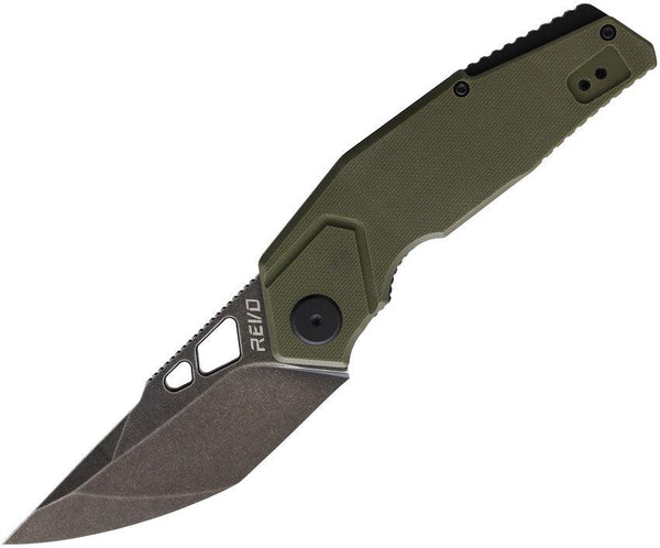 Revo Berserk Carry Rev 2 OD Green G10 Black Stonewash 9Cr18MoV - Knives.mx