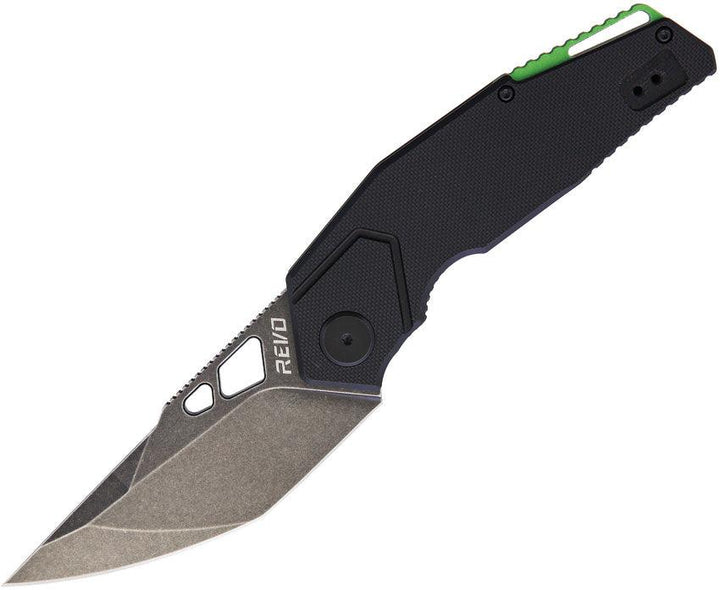 Revo Berserk Framelock Blackout G10 Stonewash 9Cr - Knives.mx