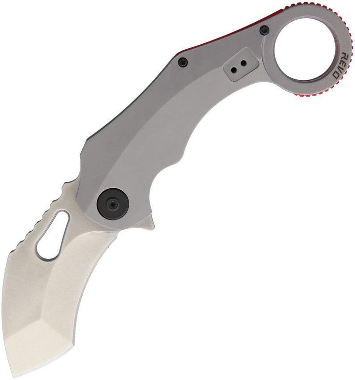 Revo K9 Karambit Framelock Gray Titanium Stonewash 9Cr - Knives.mx